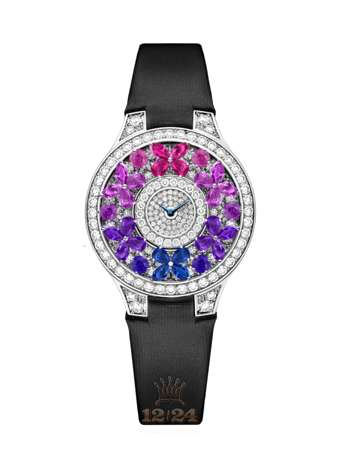 Graff Butterfly Watch Multi-coloured_Sapphire_FullMotif White gold Case Silver Dial