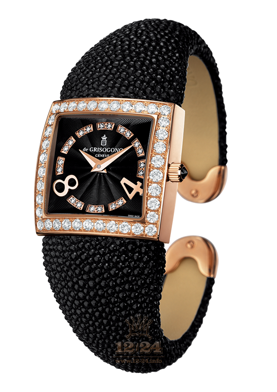 de Grisogono Piccolina Watch P-S02/M Pink gold Case Black Dial