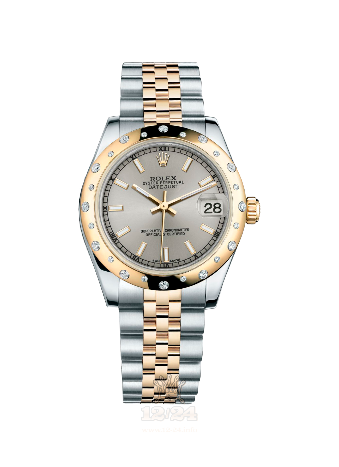 Rolex Datejust Watch 178343-0028 31 mm Steel / Yellow gold Case Silver Dial