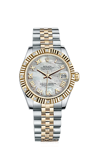 Rolex Datejust Watch 178313-0002 31 mm Steel / Yellow gold Case White Dial