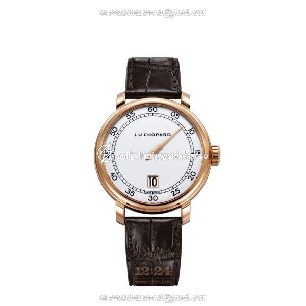 Chopard L.U.C Watch 161977-5001 40 mm Pink gold Case White Dial