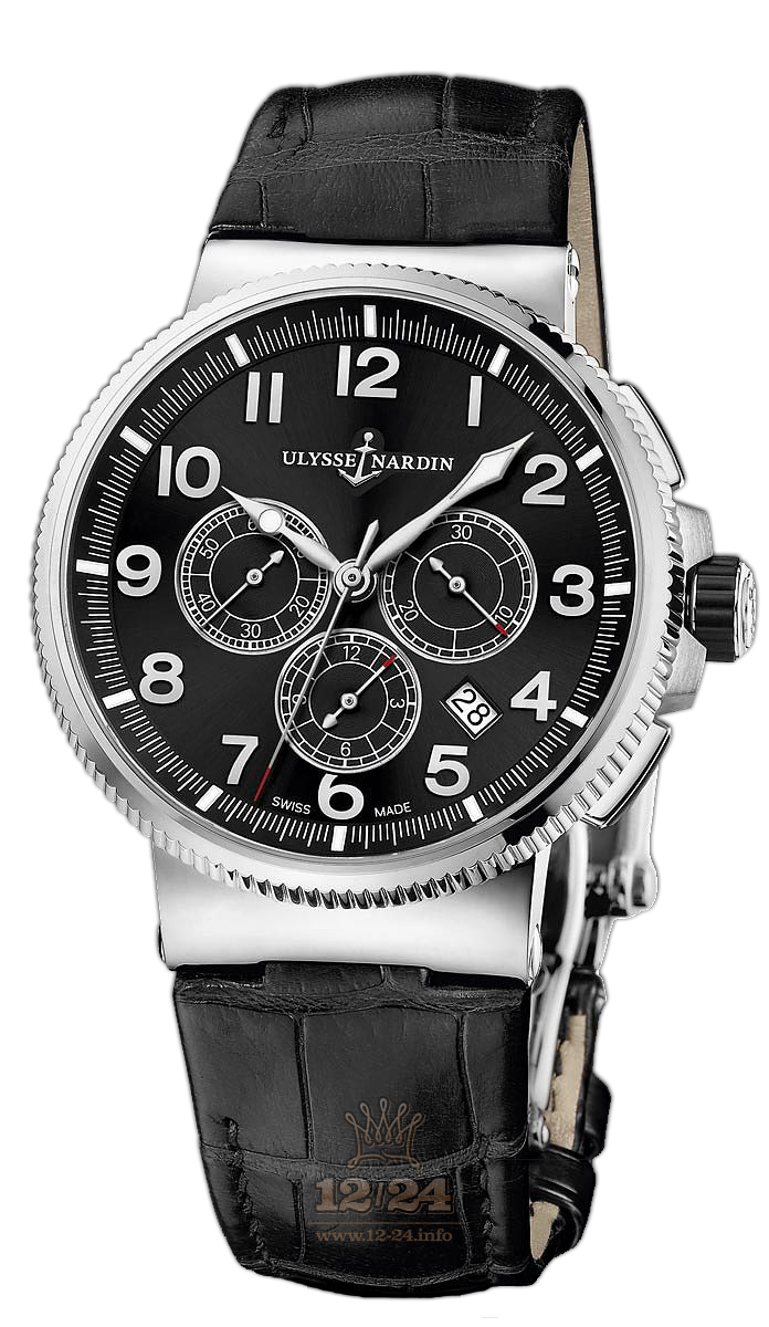 Ulysse Nardin Marine Watch 1503-150/62 43 mm Stainless steel Titanium Case Black Dial