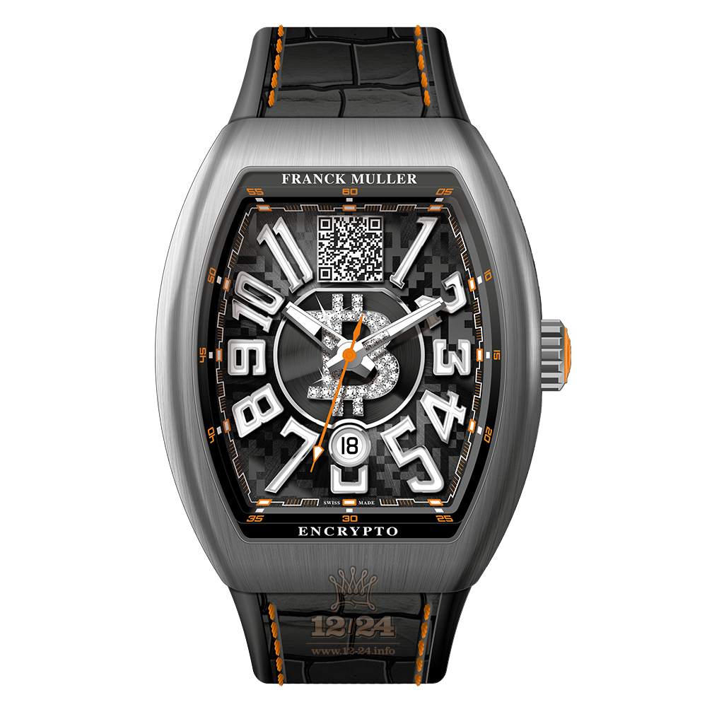 Franck Muller Vanguard Watch V 45 SC DT BTC TT BR 43 mm Stainless steel Case Black Dial