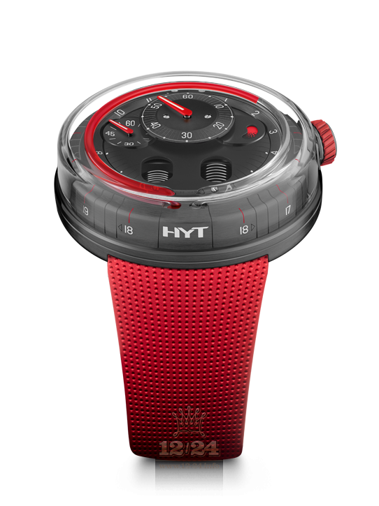HYT H0 Watch 048-AD-95-RF-RU 49 mm Stainless steel DLC coating Case Gray Dial
