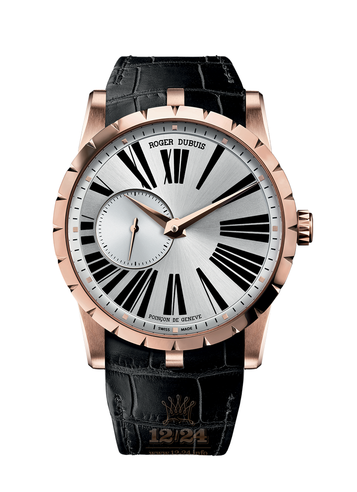 Roger Dubuis Excalibur Watch RDDBEX0442 42 mm Pink gold Case Silver Dial