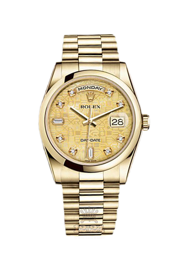 Rolex Day-Date Watch 118208-0109 36 mm Yellow gold Case Golden Dial