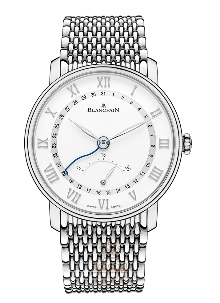 Blancpain Villeret Watch 6653Q-1127-MMB 40 mm Stainless steel Case White Dial