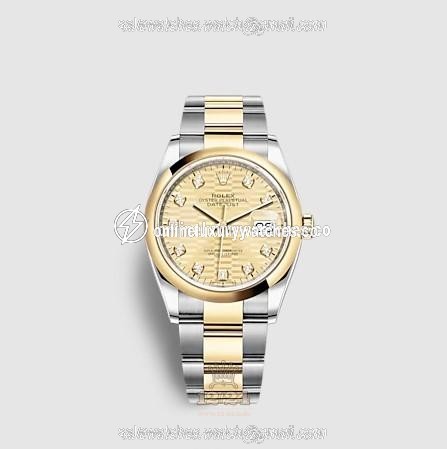 Rolex Datejust Watch 126203-0046 36 mm Stainless steel Yellow gold Case Yellow Dial