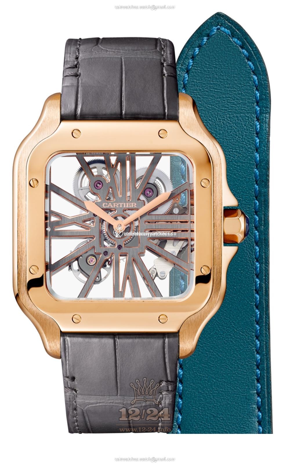 Cartier Santos de Cartier Watch WHSA0010 40 mm Pink gold Case Gray Dial