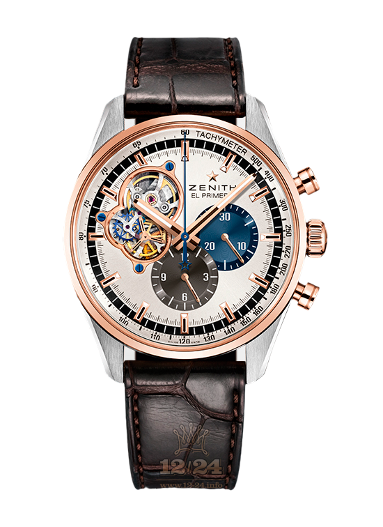 Zenith Chronomaster Watch 51.2080.4061/69.C494 42 mm Steel / Pink gold Case Silver Dial