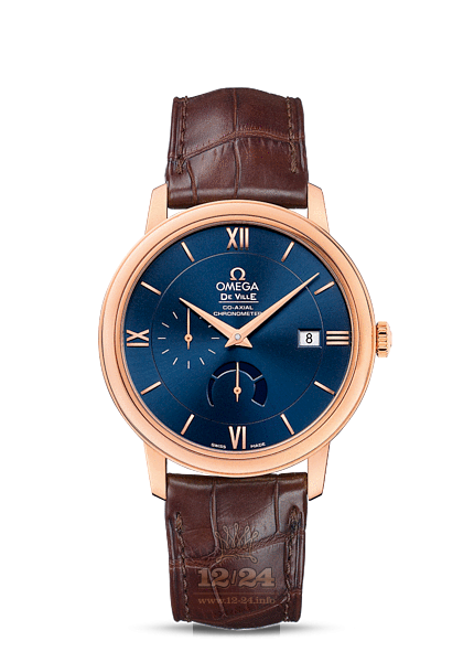Omega Prestige Watch 424.53.40.21.03.002 40 mm Pink gold Case Dark blue Dial