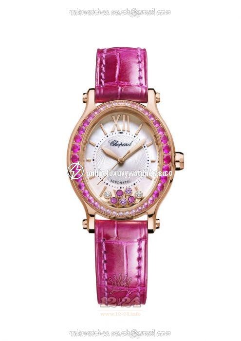 Chopard Happy Sport Watch 275362-5003 31 mm Pink gold Case White Dial