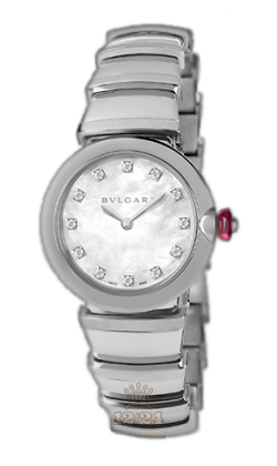 Bvlgari Lvcea Watch 102196 LU28WSS/12 28 mm Stainless steel Case White Dial