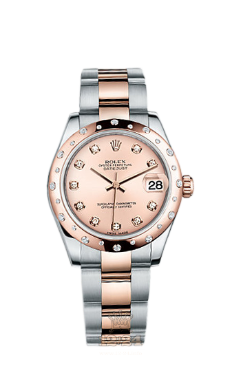 Rolex Lady-Datejust Watch 178341-0017 31 mm Steel / Pink gold Case Pink Dial