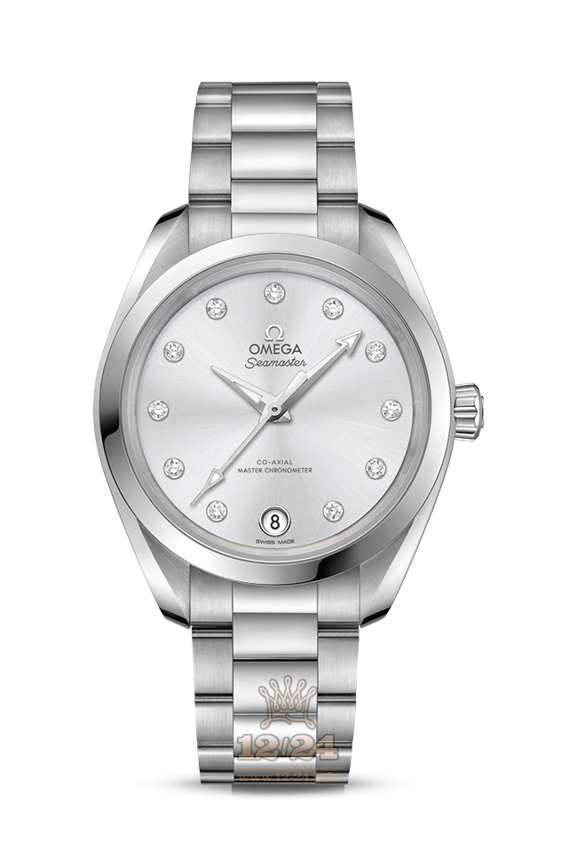 Omega Aqua Terra 150 M Watch 220.10.34.20.60.001 34 mm Stainless steel Case Silver Dial