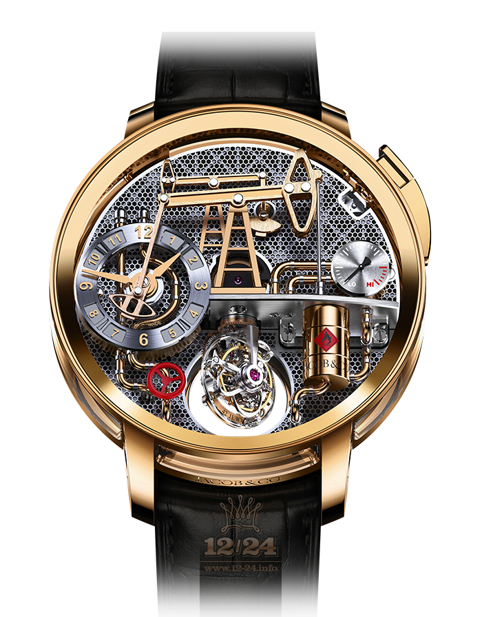 Jacob & Co Grand Complication Masterpieces Watch OI100.AA.AA.A 49 mm Pink gold Sapphire Case Silver Dial