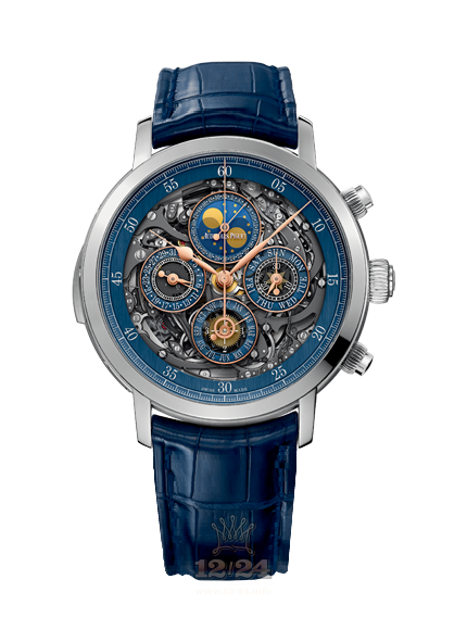 Audemars Piguet Jules Audemars Watch 26554PT.OO.D028CR.02 44 mm Platinum Case Gray Dark blue Dial
