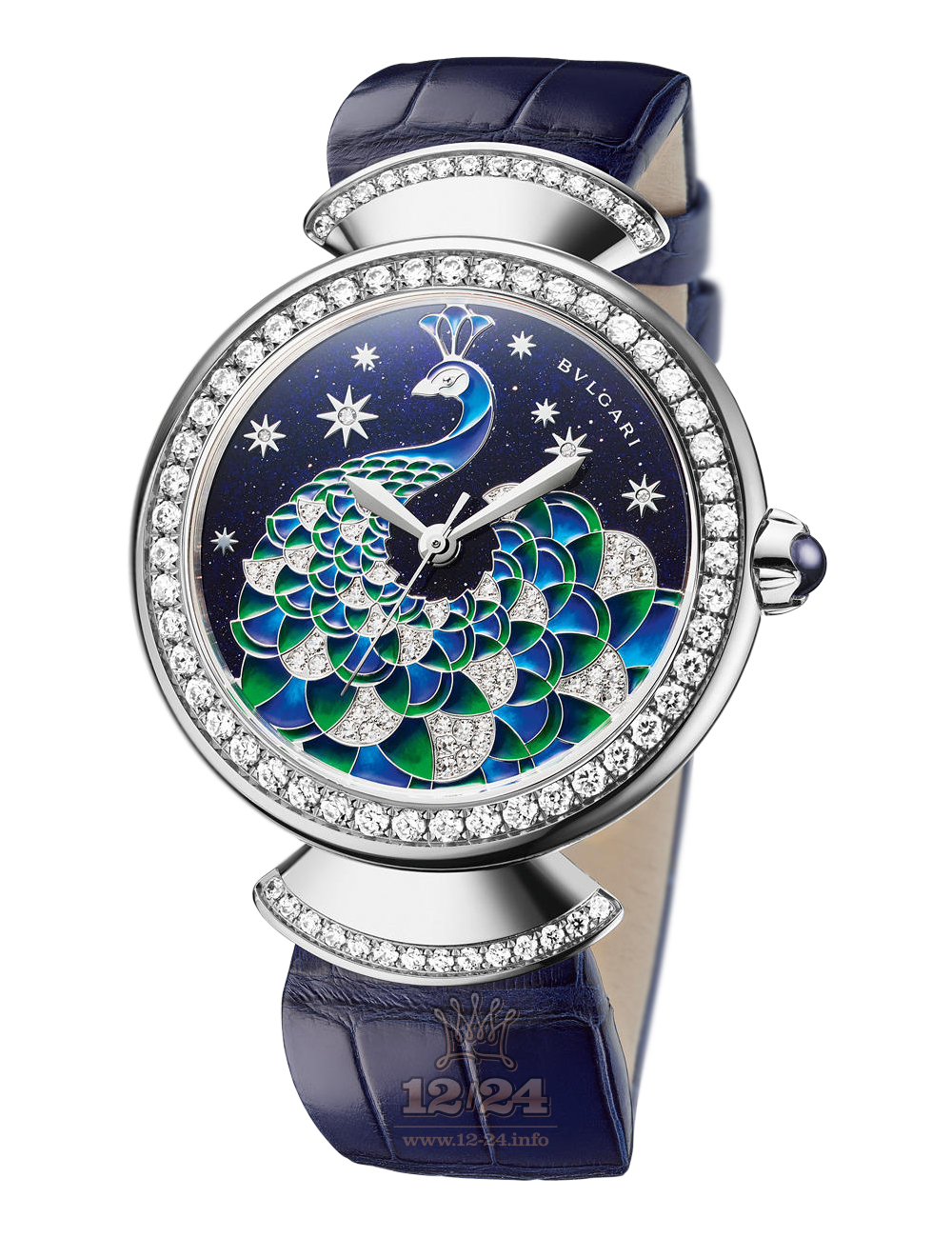 Bvlgari Divas Dream Watch 102740 DVW37PAGDL 37 mm White gold Case Dark blue Painted Dial
