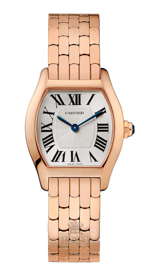 Cartier Tortue Watch W1556364 30 mm Pink gold Case Silver Dial