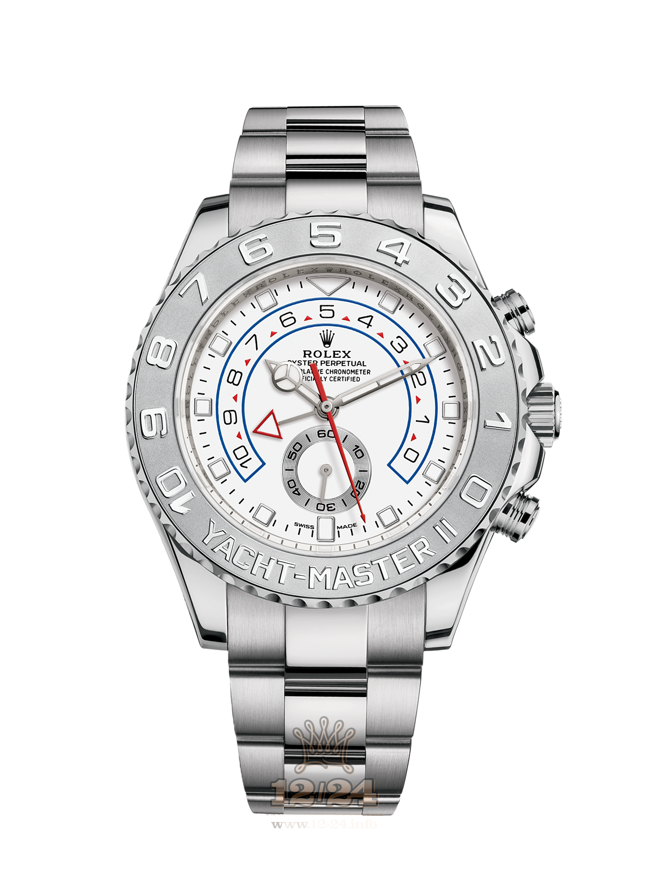 Rolex Yacht-Master II Watch 116689-0002 44 mm White gold Platinum Case White Dial