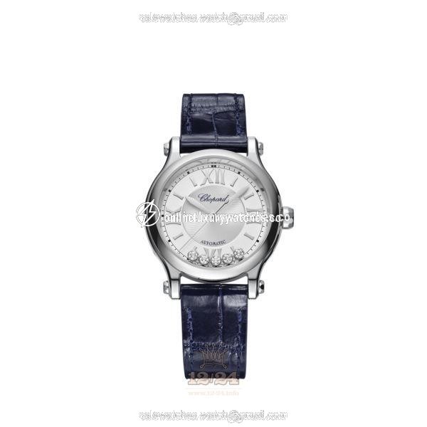 Chopard Happy Sport Watch 278608-3001 33 mm Stainless steel Case Silver Dial