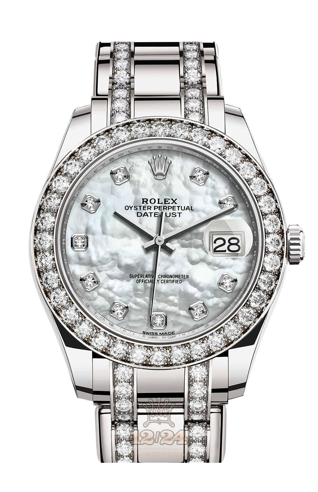 Rolex Pearlmaster Watch 86289-0002 39 mm White gold Case White Dial