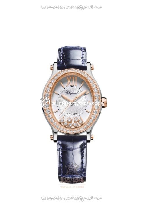 Chopard Happy Sport Watch 278602-6003 31 mm Stainless steel Pink gold Case White Dial