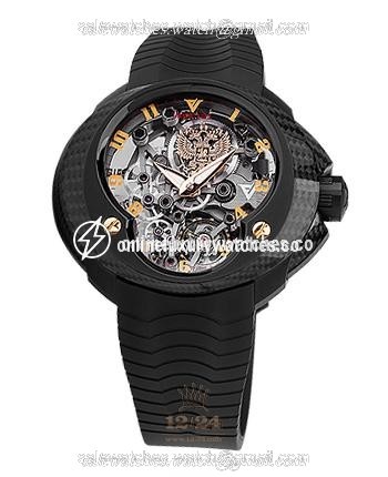 Franc Vila Cobra Watch 18E.RUSSIA.BTI-BSS.BLA 52 mm Pink gold Titanium PVD coating Case