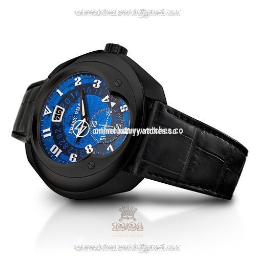 Franc Vila Neo Alta Watch 61N.BTi.002 49 mm Titanium DLC coating Case Dark blue Dial