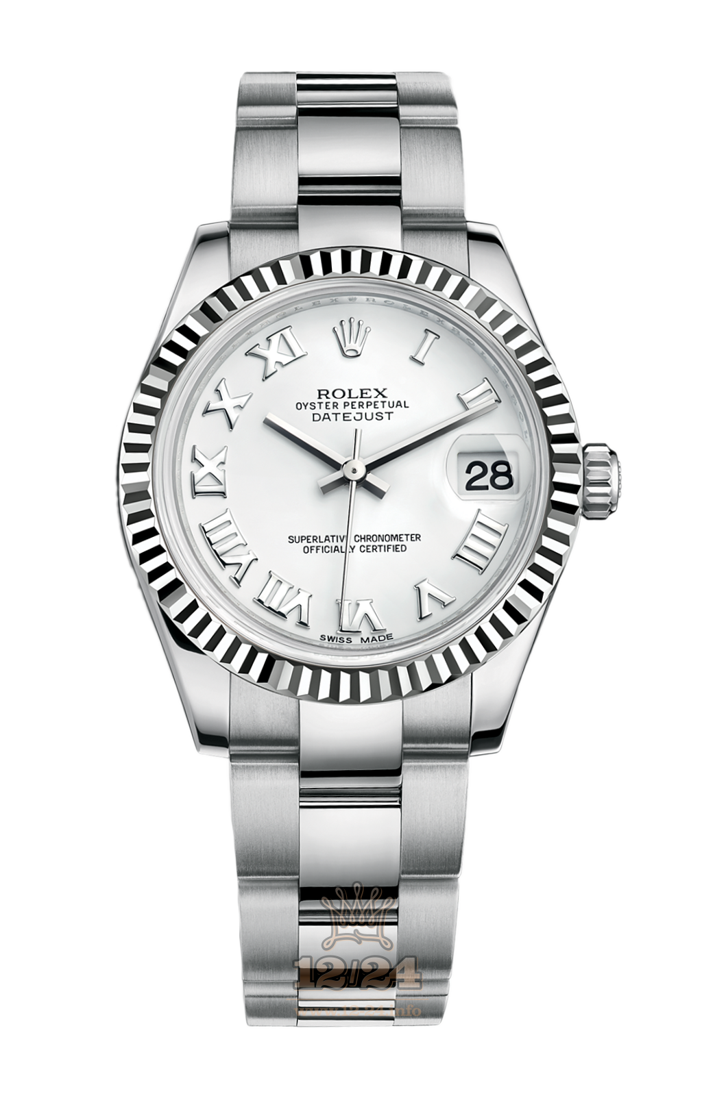 Rolex Lady-Datejust Watch 178274-0082 31 mm Steel / White gold Case White Dial