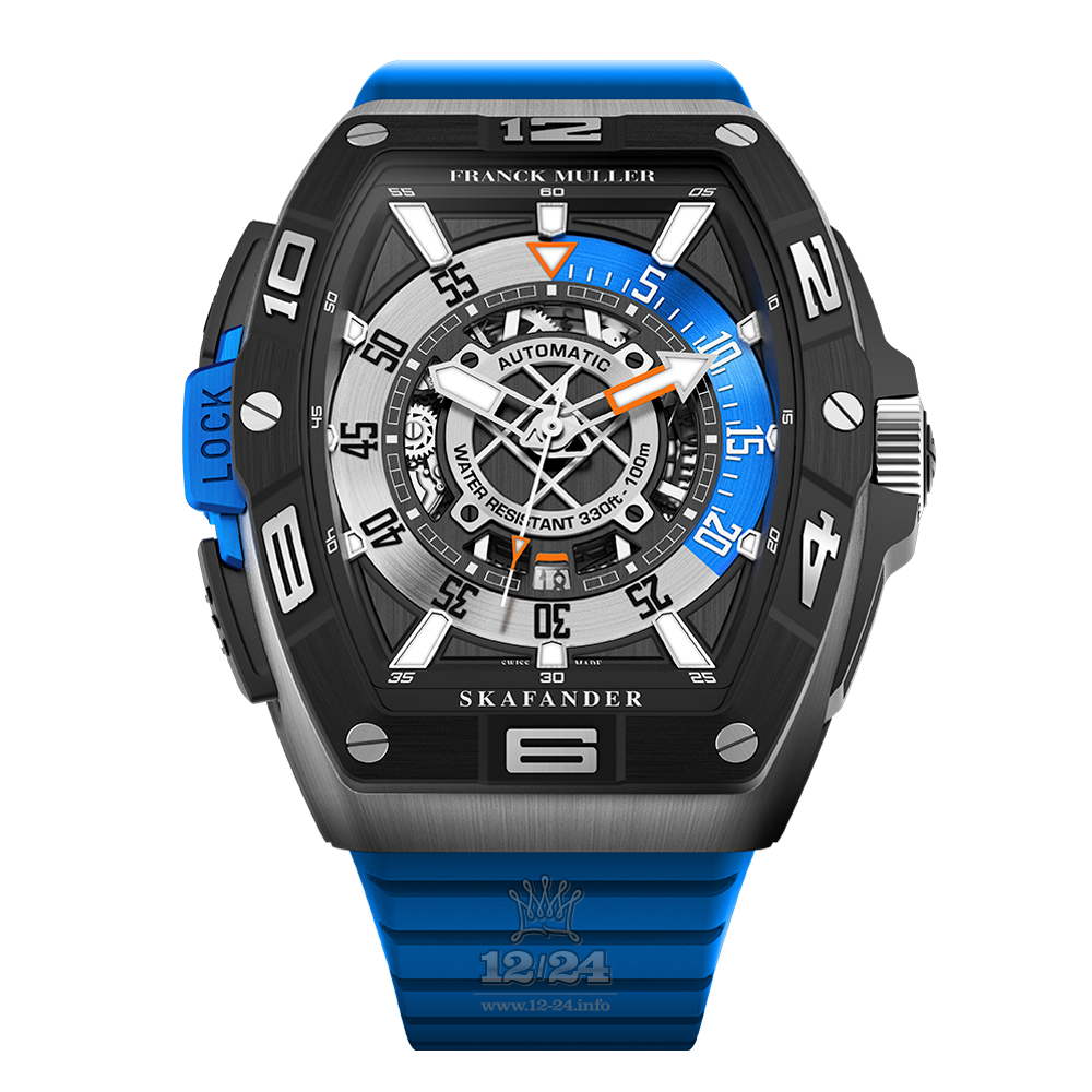 Franck Muller Skafander Watch SKF 46 DV SC DT ACBR ACNR BL 44 mm Stainless steel Case Black Dial