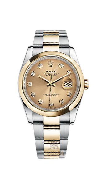 Rolex Datejust Watch 116203-0130 36 mm Steel / Yellow gold Case Golden Dial