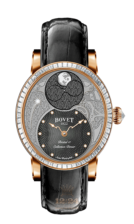 Bovet Dimier Watch R110001-SB1 41 mm Pink gold Case Black Silver Dial