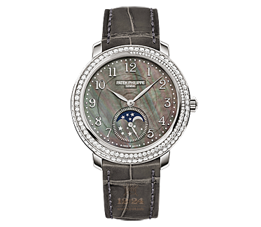 Patek Philippe Complications Watch 4968G-001 33 mm White gold Case Black Dial
