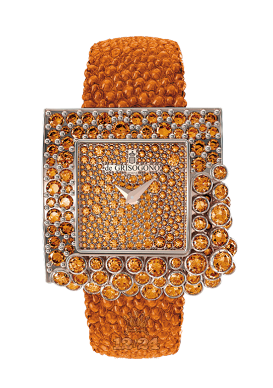 de Grisogono Sugar Watch S-S14 Pink gold Case Orange Dial