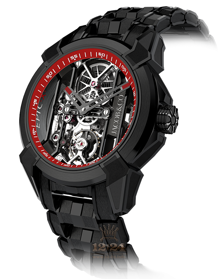 Jacob & Co Gents Collection Watch EX100.21.PS.RW.A21AA 44 mm Titanium DLC coating Case