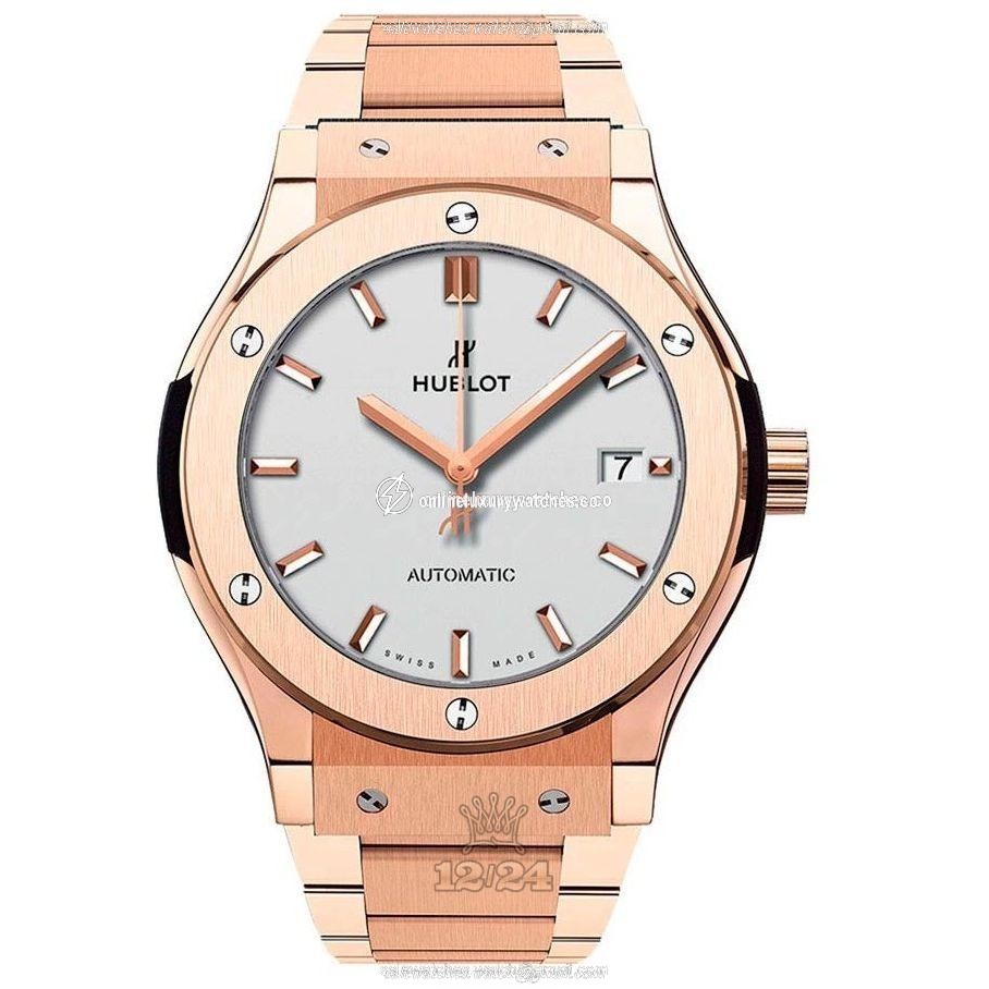 Hublot Classic Fusion Watch 510.OX.2610.OX 45 mm Pink gold Case White Dial