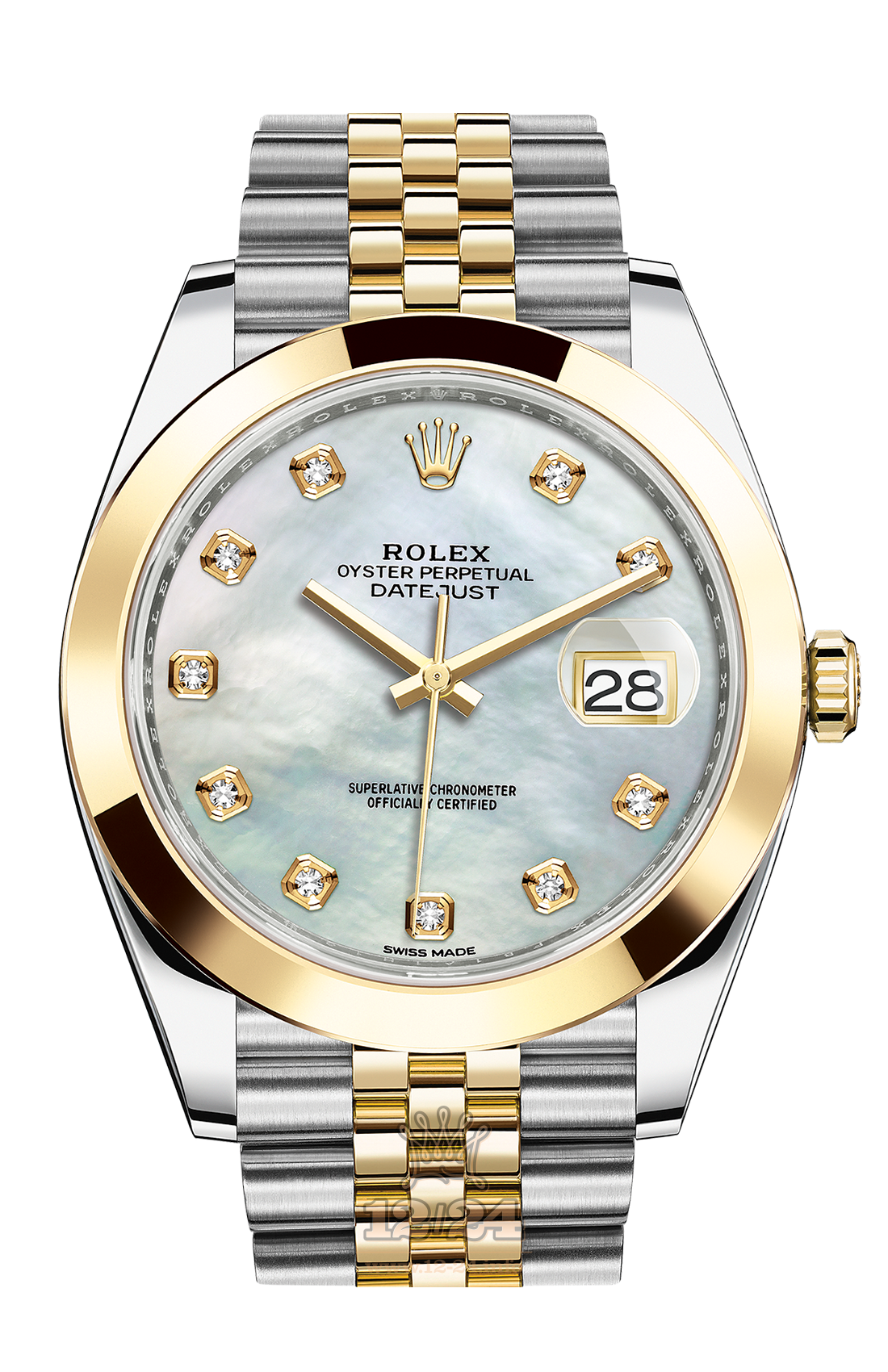 Rolex Datejust Watch 126303-0018 41 mm Steel / Yellow gold Case White Blue Dial