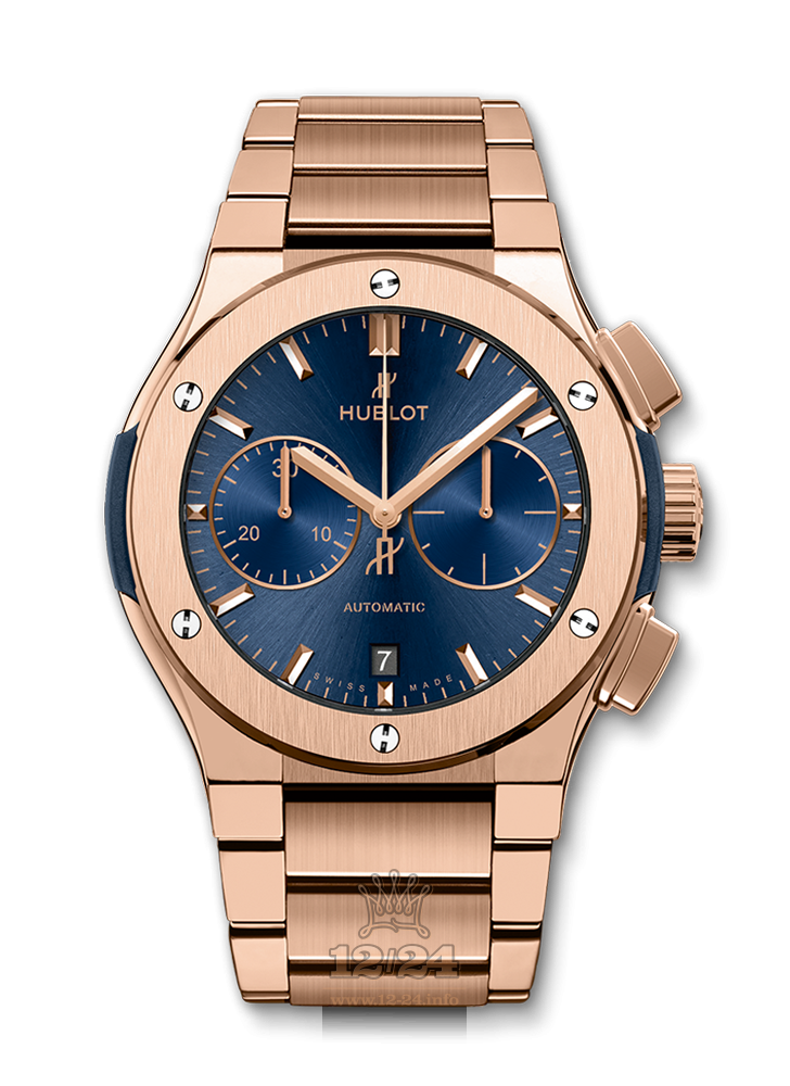 Hublot Classic Fusion Watch 520.OX.7180.OX 45 mm Pink gold Case Dark blue Dial