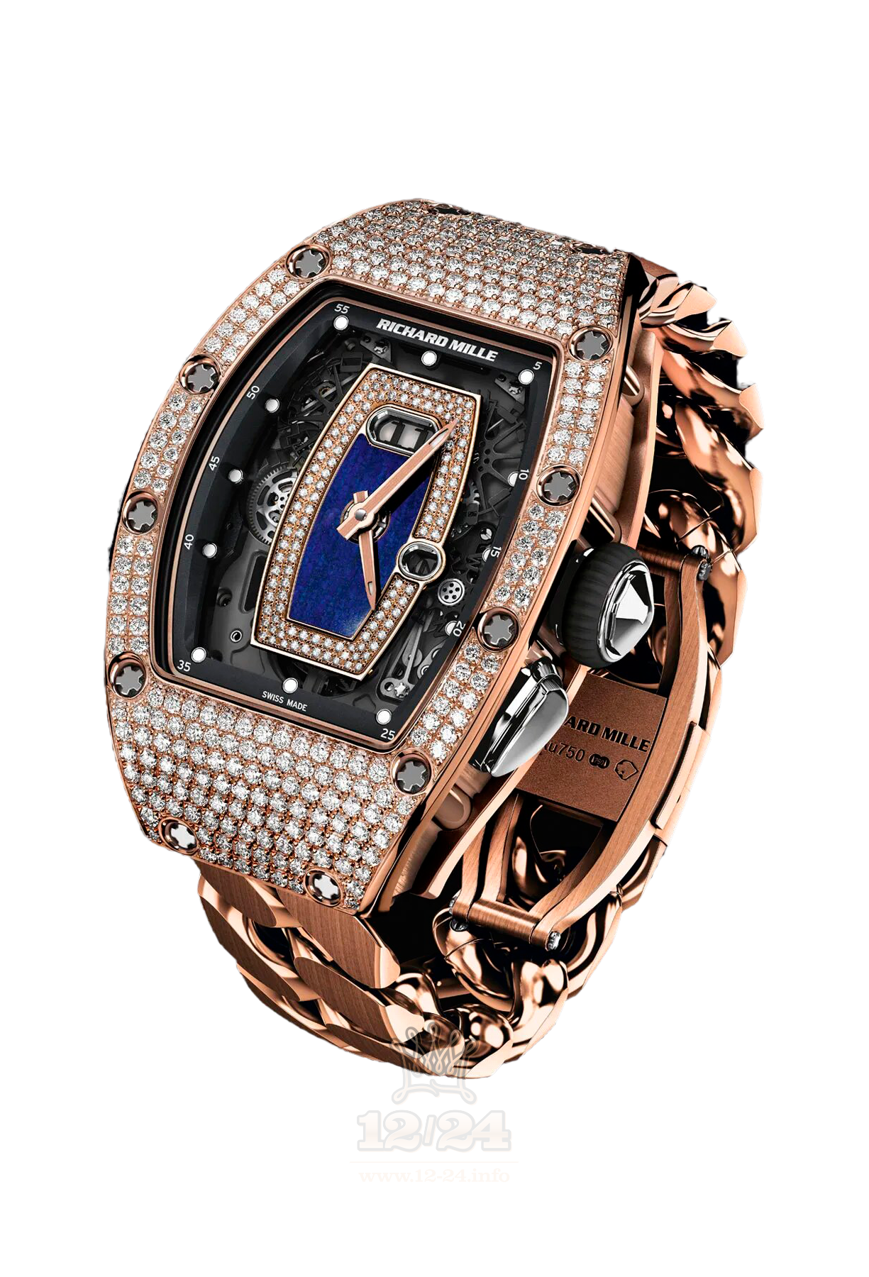 Richard Mille Women's Collection Watch RM 037 Automatic Gold 53 mm Red gold Case