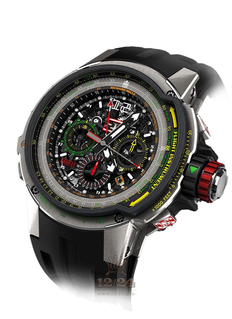 Richard Mille Men's Collection Watch RM 39-01 Automatic Aviation E6-B Flyback 50 mm Titanium Case
