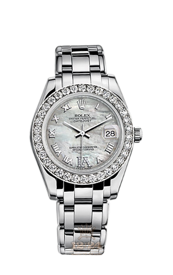 Rolex Pearlmaster Watch 81299-0031 34 mm White gold Case White Dial
