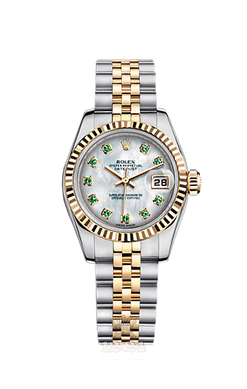 Rolex Lady-Datejust Watch 179173-0148 26 mm Steel / Yellow gold Case White Dial