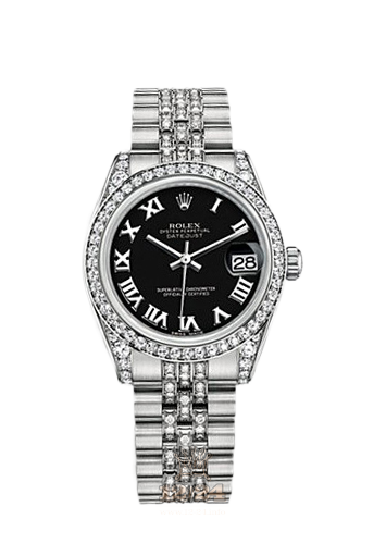 Rolex Datejust Watch 178159-0061 31 mm White gold Case Black Dial