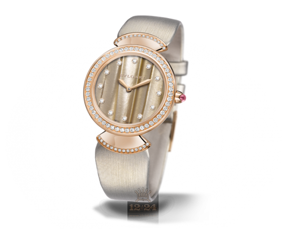 Bvlgari Divas Dream Watch 102435 DVP30C5GDL/12 30 mm Pink gold Case Golden Brown (chocolate) Dial