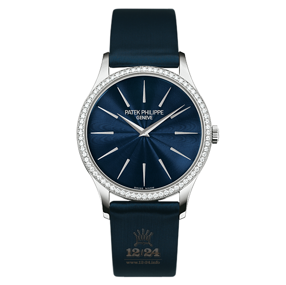 Patek Philippe Calatrava Watch 4897G-001 33 mm White gold Case Dark blue Dial