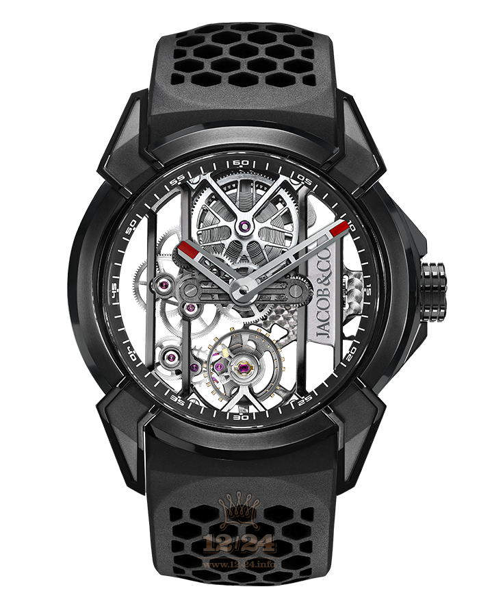 Jacob & Co Gents Collection Watch EX100.21.PS.BW.A 44 mm Titanium DLC coating Case