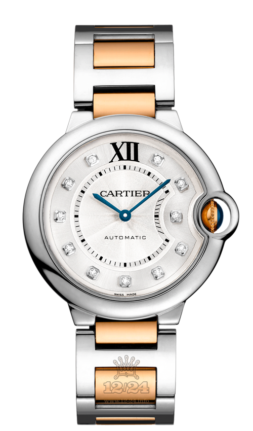 Cartier Ballon Bleu de Cartier Watch WE902031 36 mm Steel / Pink gold Case Silver Dial