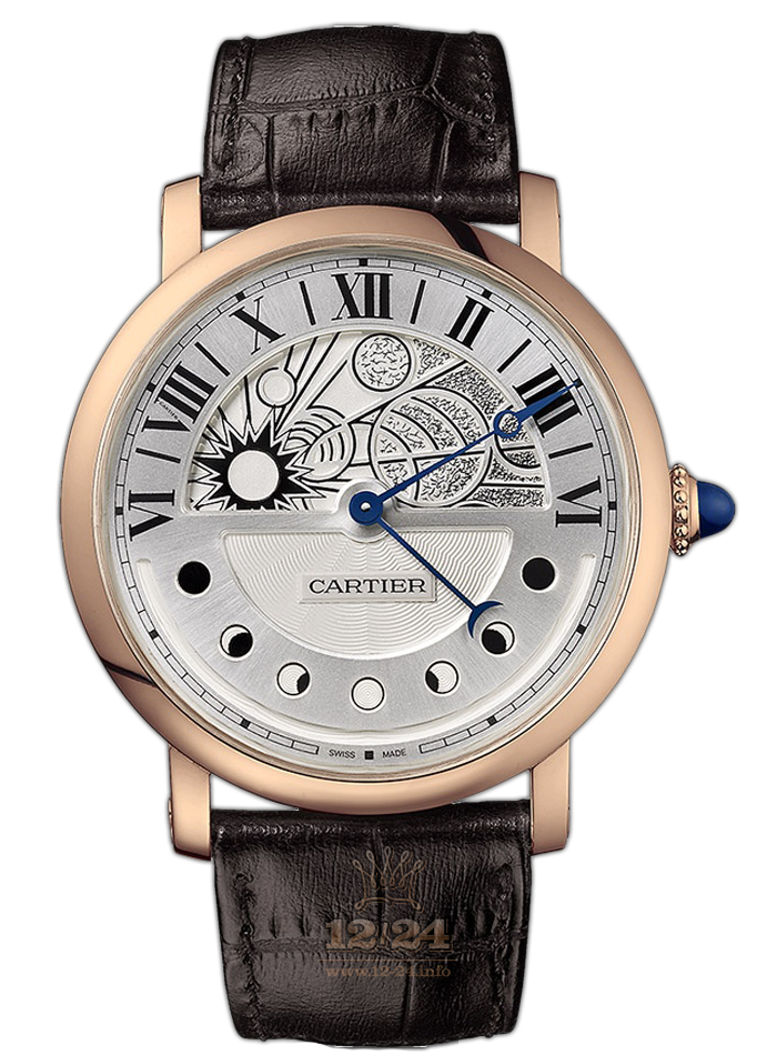 Cartier Rotonde de Cartier Watch W1556243 44 mm Pink gold Case White Silver Dial