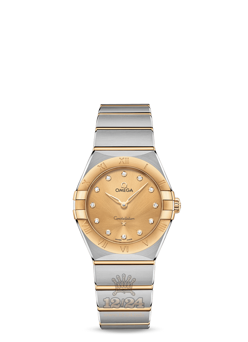 Omega Constellation Watch 131.20.28.60.58.001 28 mm Steel / Yellow gold Case Golden Dial